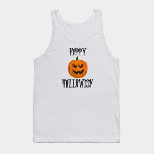 Happy Halloween Scary Jack O Lantern Smile Tank Top